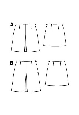 Pattern Short skirt with opposite pleat (Burda 9/2012, pattern number 116 B)