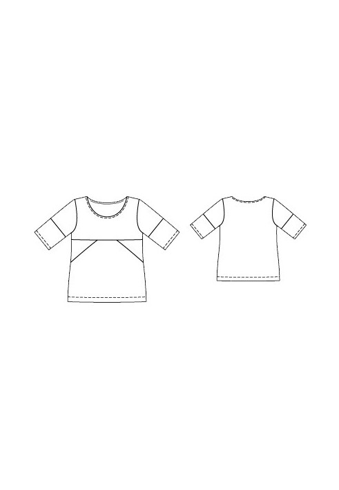 Pattern Straight-cut pullover (Burda 2/2016, pattern number 132 A)