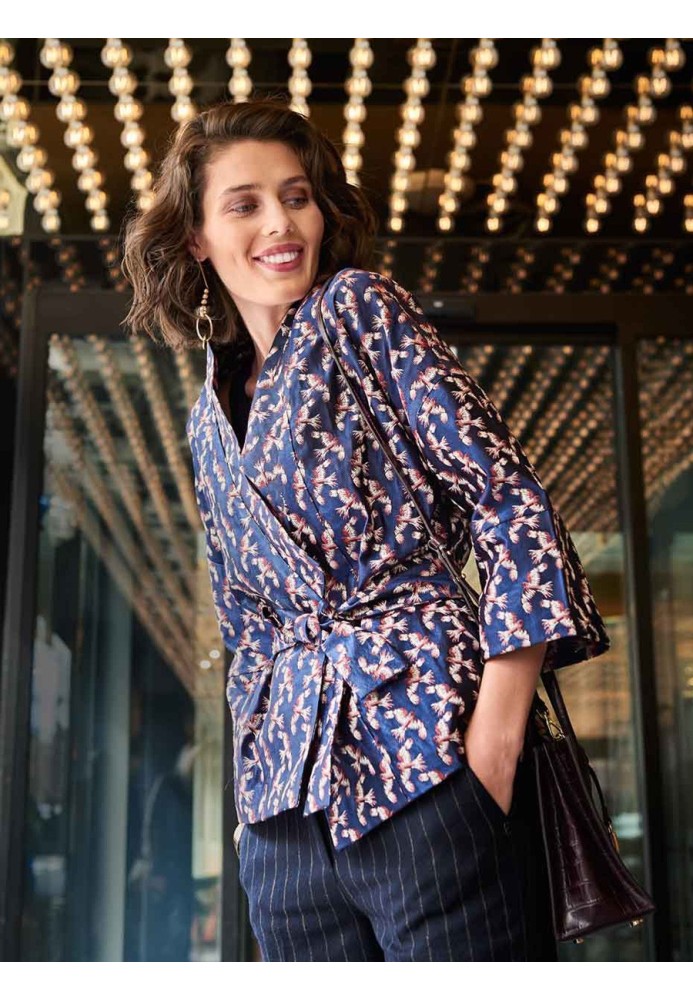 Pattern Kimono jacket with pockets in side seams (Burda 2/2018, pattern number 105)