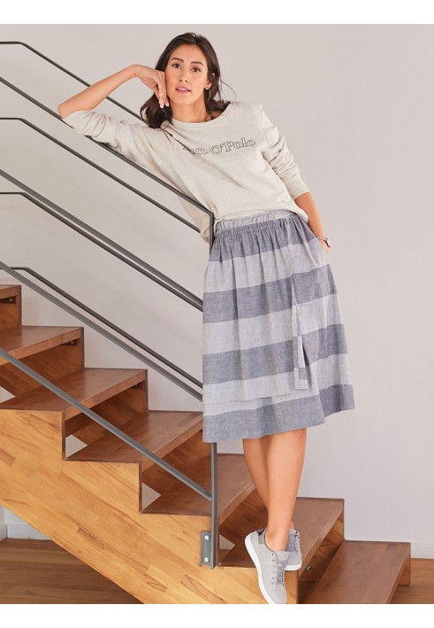 Pattern Skirt with an asymmetrical hem (Burda 3/2018, pattern number 116 A)