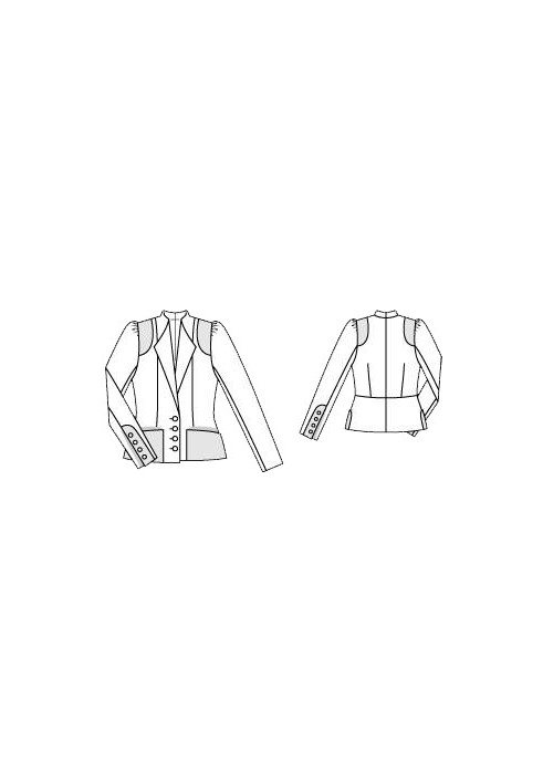 Pattern Fitted jacket with contrasting details (Burda 8/2015, pattern number 106 A)