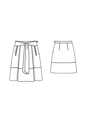 Pattern Skirt with a flared silhouette (Burda 3/2016, pattern number 101 B)