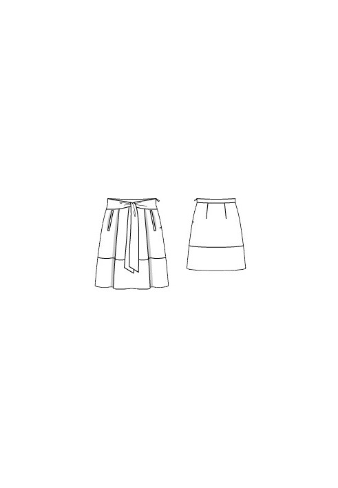 Pattern Skirt with a flared silhouette (Burda 3/2016, pattern number 101 B)