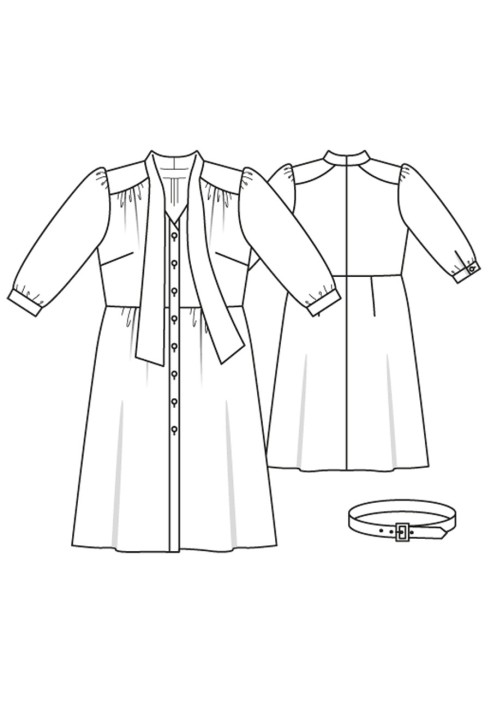 Dress-shirt pattern (Burda 11/2015, pattern number 128 V)