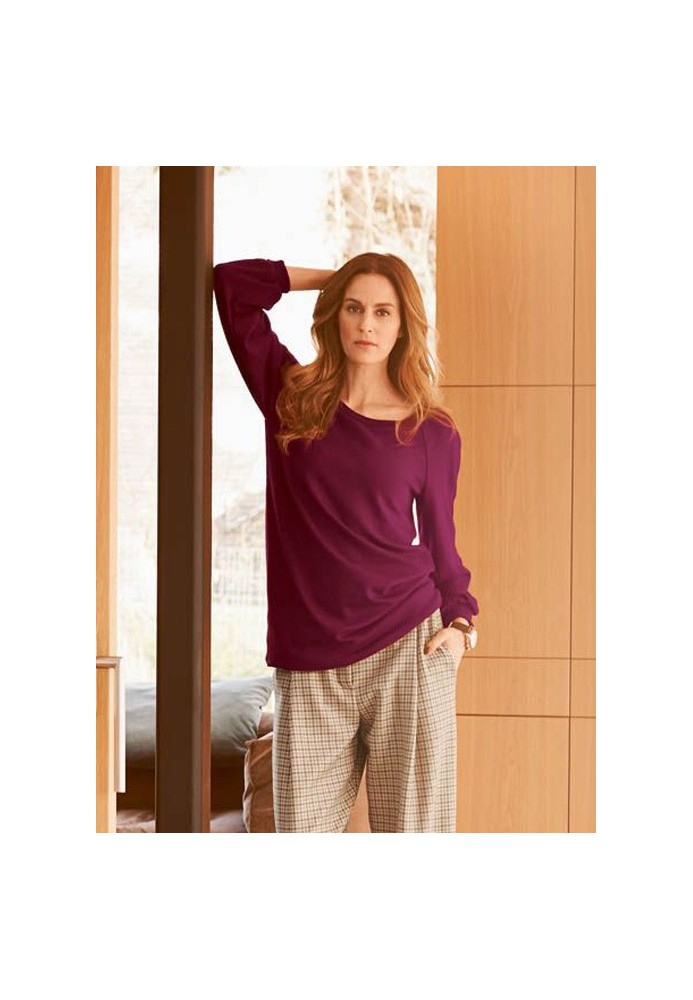 Pattern Pullover with raglan sleeves on the cuffs (Burda 8/2015, pattern number 115 C)