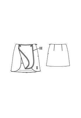 Pattern Mini skirt with removable detail (Burda 2/2016, pattern number 120 A)