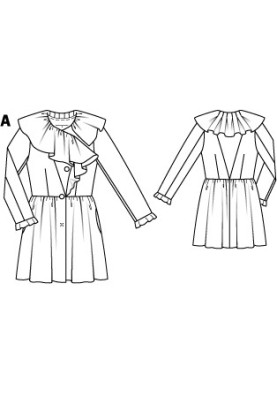 Pattern Coat cut off at the waist (Burda 5/2015, pattern number 101 A)