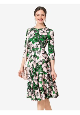 Pattern A cut-away dress with a flared skirt (Burda 2/2019, pattern number 6297 A)