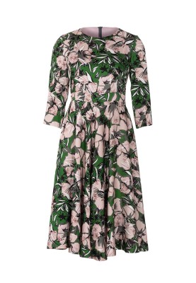 Pattern A cut-away dress with a flared skirt (Burda 2/2019, pattern number 6297 A)