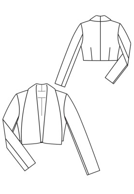 Pattern Jacket with solid collar (Burda 11/2015, pattern number 102 A)