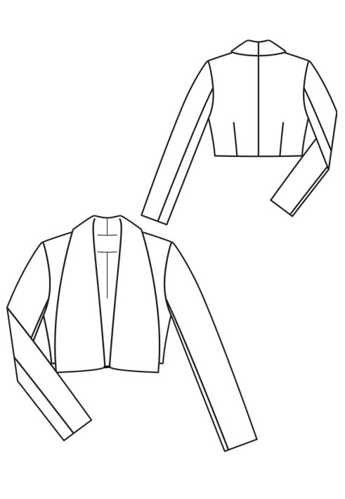 Pattern Jacket with solid collar (Burda 11/2015, pattern number 102 A)