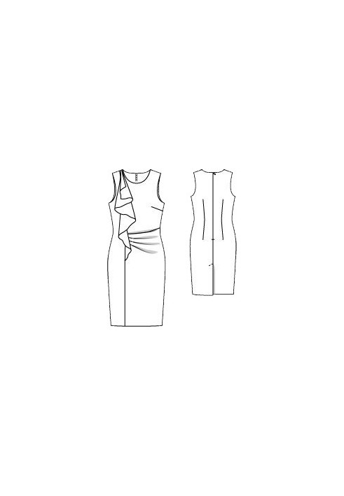 Pattern Dress-sheath with a flounce (Burda 3/2016, pattern number 120 V)