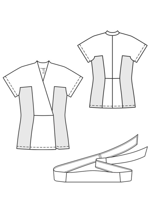 Pattern Blouse and belt (Burda 10/2015, pattern number 117 V)