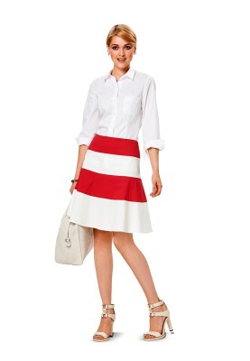 Pattern Midi skirt on a yoke (Burda 1/2014, pattern number 6904 B)