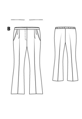 Pattern Pants flared from the knees (Burda 9/2015, pattern number 130 V)