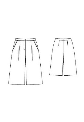 Pattern Culottes with pleats (Burda 3/2016, pattern number 114 A)