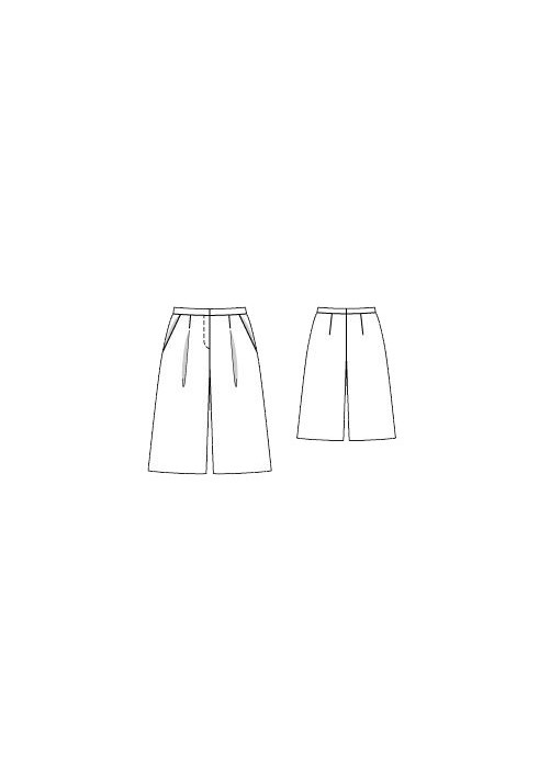 Pattern Culottes with pleats (Burda 3/2016, pattern number 114 A)