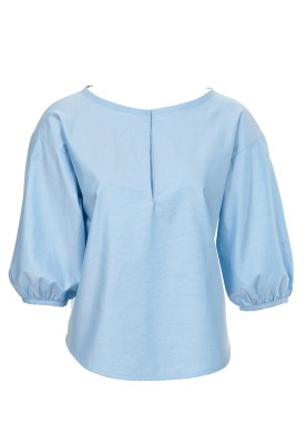 Pattern Blouse of a simple cut with puffy sleeves (Burda 7/2012, pattern number 114)