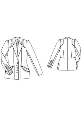 Pattern Jacket of a fitted silhouette (Burda 8/2015, pattern number 106 V)