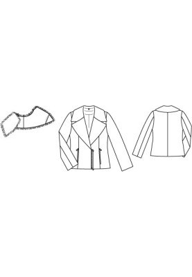 Pattern Jacket with wide lapels (Burda 1/2010, pattern number 102)