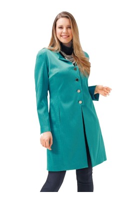 Pattern Coat of a fitted silhouette without a collar (Burda 2/2015, pattern number 6715 A)