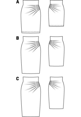 Pattern Midi knitted skirt with a narrow cut (Burda 5/2012, pattern number 113 C)