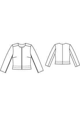 Pattern Short taffeta shazhan jacket (Burda 2/2012, pattern number 101)