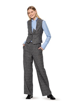 Pattern Straight-cut pants with drawstring (Burda 2/2020, pattern no. 6173 A)