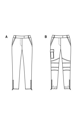 Викрійка Брюки укорочені вузького крою (Burda 2/2017, № викрійки 6481 A)