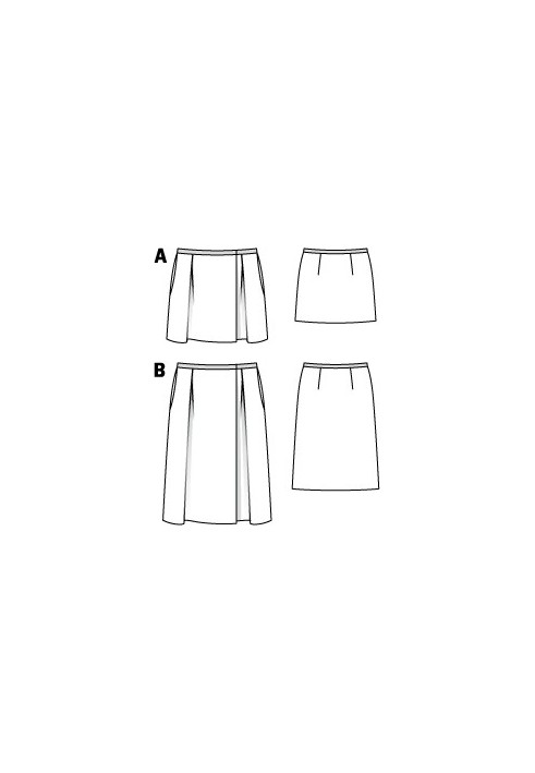 Pattern Midi skirt with smell and pleats (Burda 8/2011, pattern number 118 B)