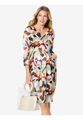 Pattern Dress in a fitted cut with flap pockets (Burda 1/2020, pattern number 6224 A)