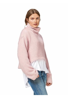 Pattern Long pullover with a high stand-up collar (Burda 2/2017, pattern number 6476 B)