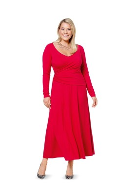 Pattern Knitted sheath dress with a wide neckline (Burda 2/2016, pattern number 6619 B)