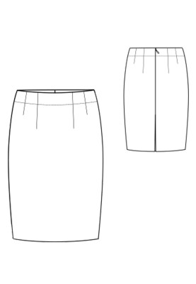 Pattern Straight-cut mini skirt (I love to sew 2/2019, pattern number 118)