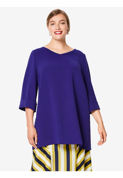 Pattern Straight-cut tunic with pleats on the back (Burda 1/2020, pattern number 6214 A)