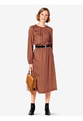 Pattern Dress of a simple cut with a belt (Burda 2/2019, pattern number 6295 B)