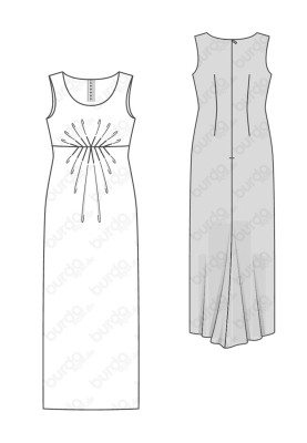 Pattern Empire cut-out dress (Burda 2/2016, pattern number 6606 A)