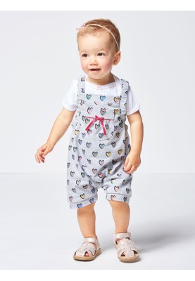 Pattern Semi-overalls short with chest pocket (Burda 1/2018, pattern number 9337 B)