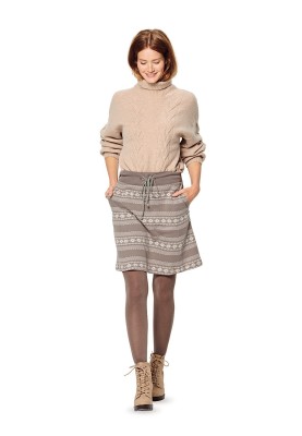 Pattern Knitted skirt with a sewn-in belt (Burda 2/2020, pattern number 6154 C)