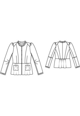 Pattern Silk jacket with basque (Burda 9/2012, pattern number 136)