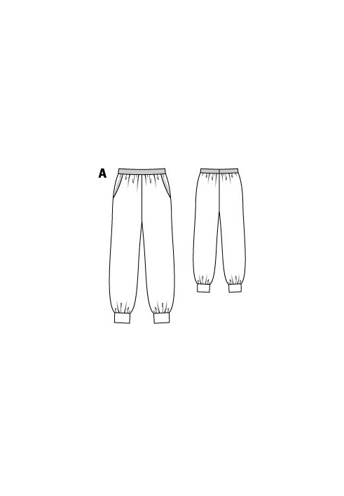 Jogger pants pattern (Burda 5/2015, pattern number 114 A)