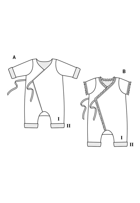 Pattern Baby bodysuit with scent (Burda 2/2019, pattern no. 9314 B)