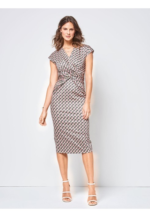 Pattern Sheath dress with original drapery (Burda 1/2018, pattern number 6411 A)