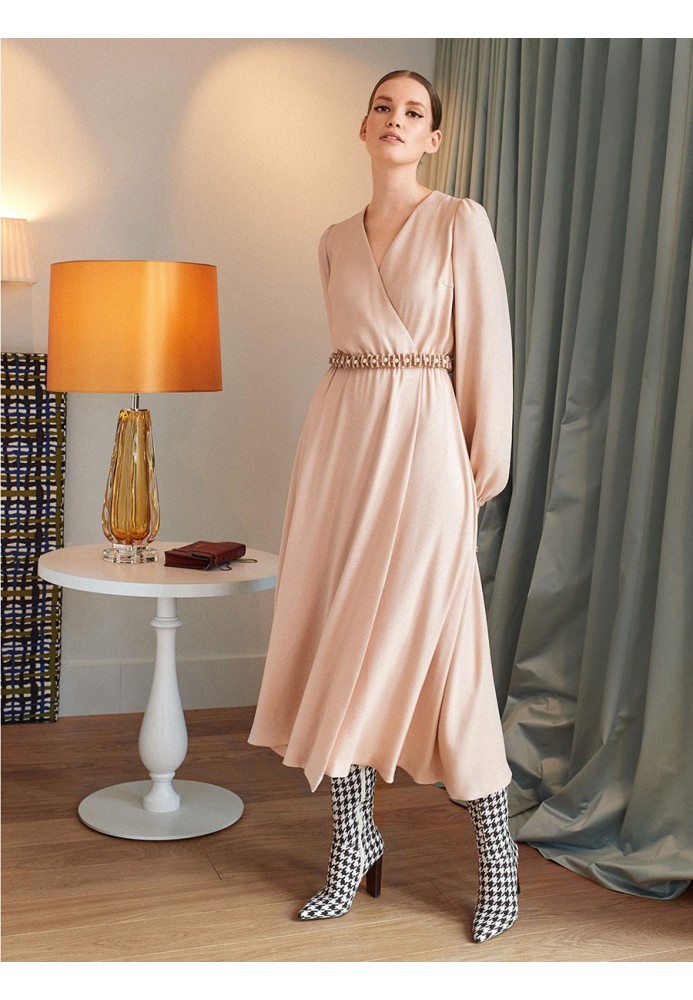 Pattern Satin dress with a scent effect (Burda 9/2020, pattern number 108)