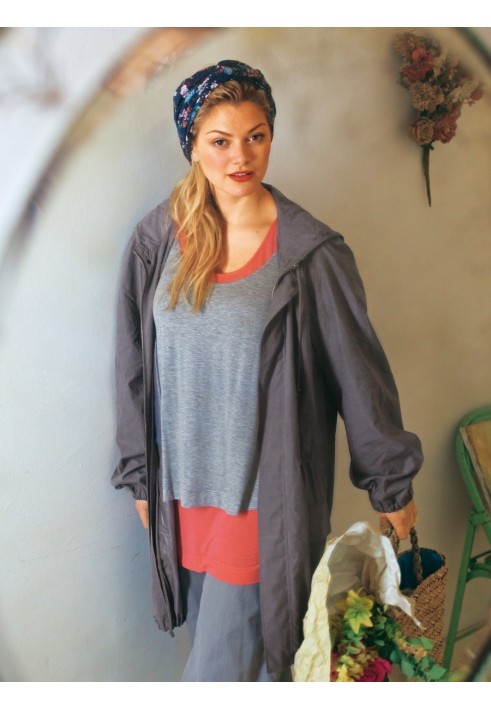 Pattern Parka with a hood made of poplin under suede (Burda 4/2011, pattern number 137)