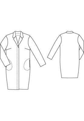 Pattern Dress-coat with a fitted cut (Burda 8/2012, pattern number 146)