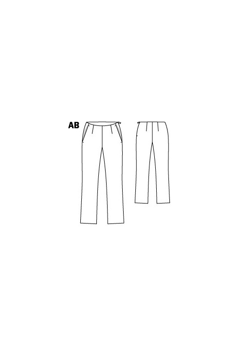 Pattern Straight-cut linen trousers without a belt (Burda 5/2012, pattern number 108 A)