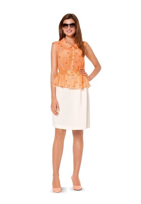 Pattern Straight skirt on an elastic belt (Burda 1/2014, pattern number 6937 A)