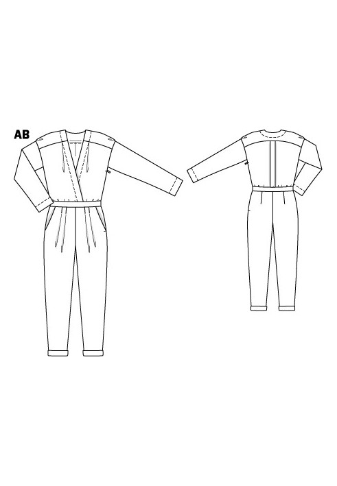 Pattern Overalls with a smell in the upper part (Burda 9/2011, pattern number 130 B)