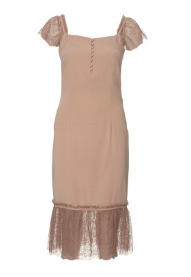 Pattern Dress with lace winged sleeves (Burda 7/2011, pattern number 123)